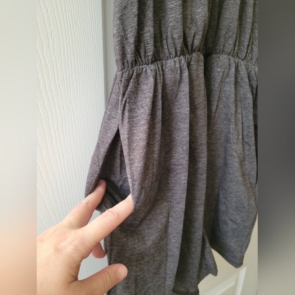 Halter Neck Romper Pockets Elastic Waist Shorts Medium - Picture 3 of 3